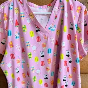 Ice cream scrub top XL
